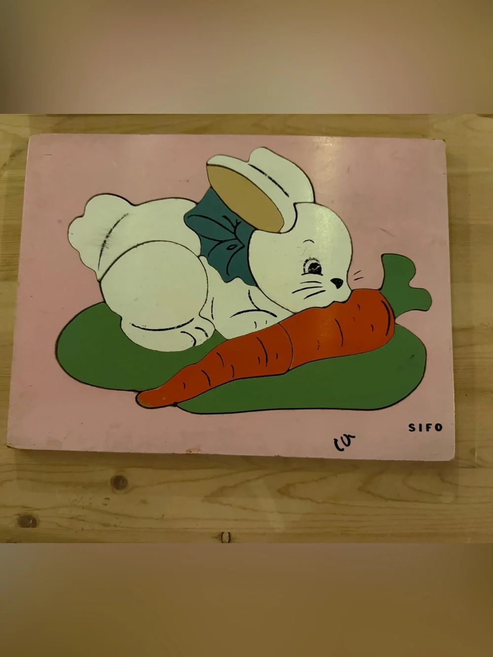 Vintage SIFO Kids Puzzle Panels - Bunny, Fishing, Horse & Humpty